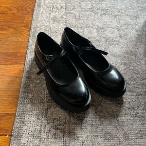 Black Mary Jane Platform Shoes